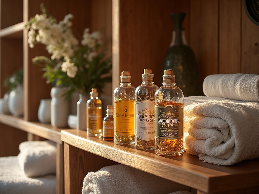 Aromatherapy oils used in treatments at Woodhouse Spa.